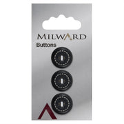 Milward Knoop met Werkje Zwart 17mm (3 stuks)