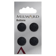 Milward Knoop Metaal Blauw/Zwart Bladpatroon 15mm (4 stuks)