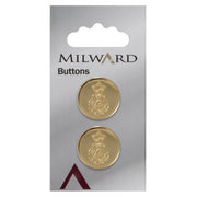 Milward Knoop Metaal Wapenschild Goud 20mm (2 stuks)