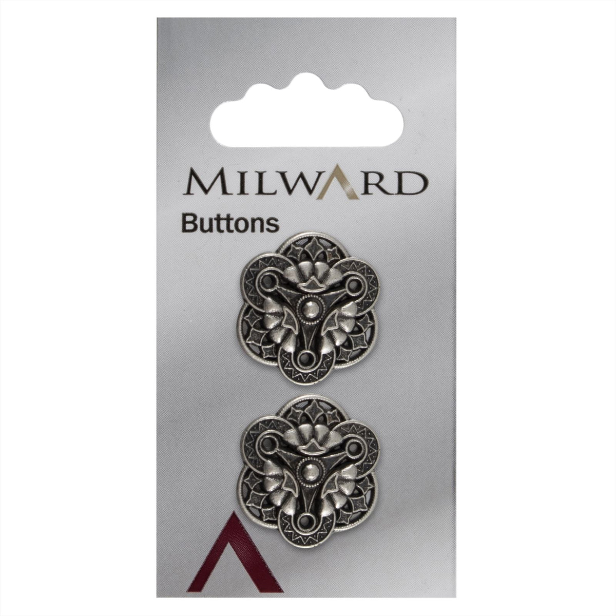 Milward Knoop Metaal Zilver/Zwart 22mm (2 stuks)