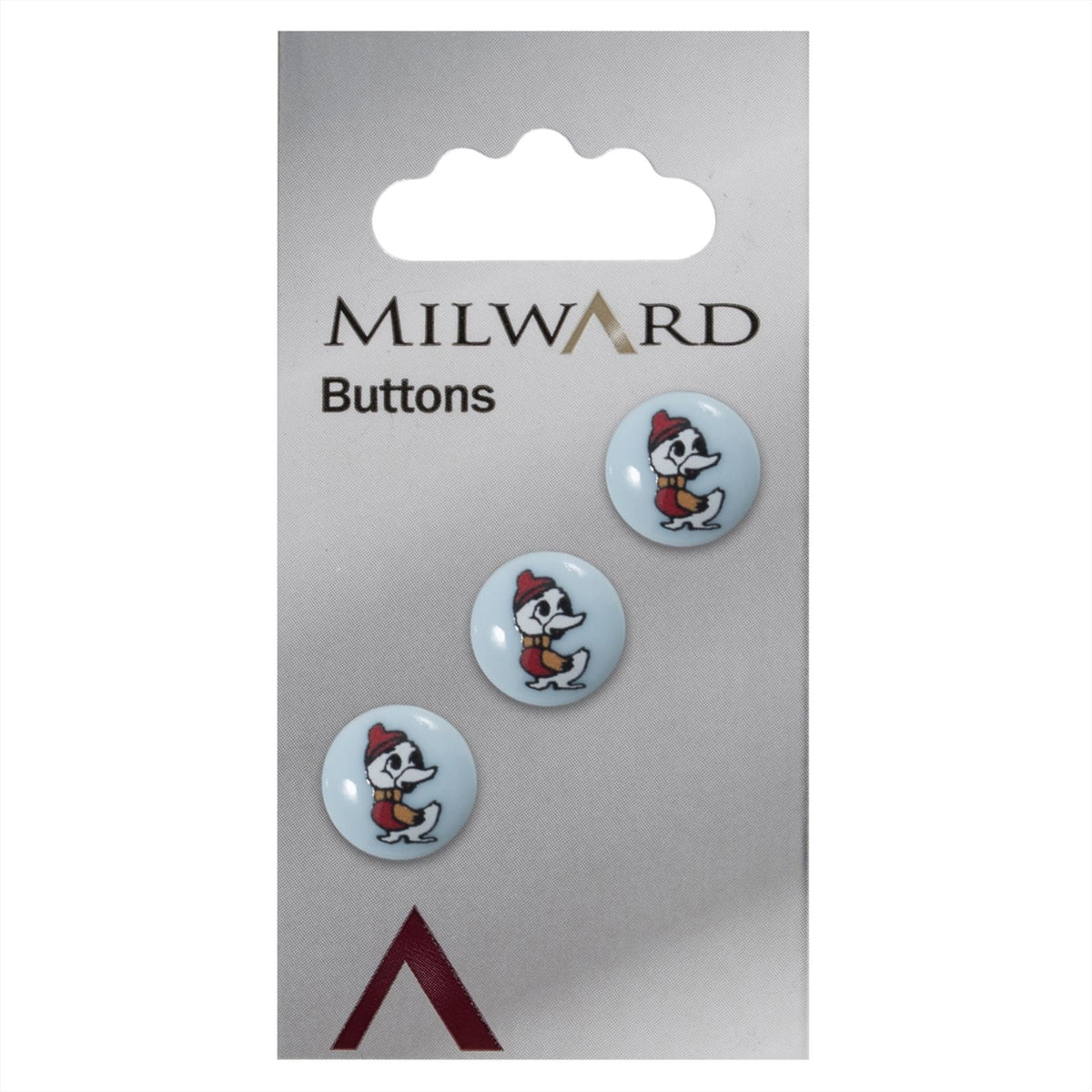 Milward Knoop Opdruk Eend 12mm (3 stuks)