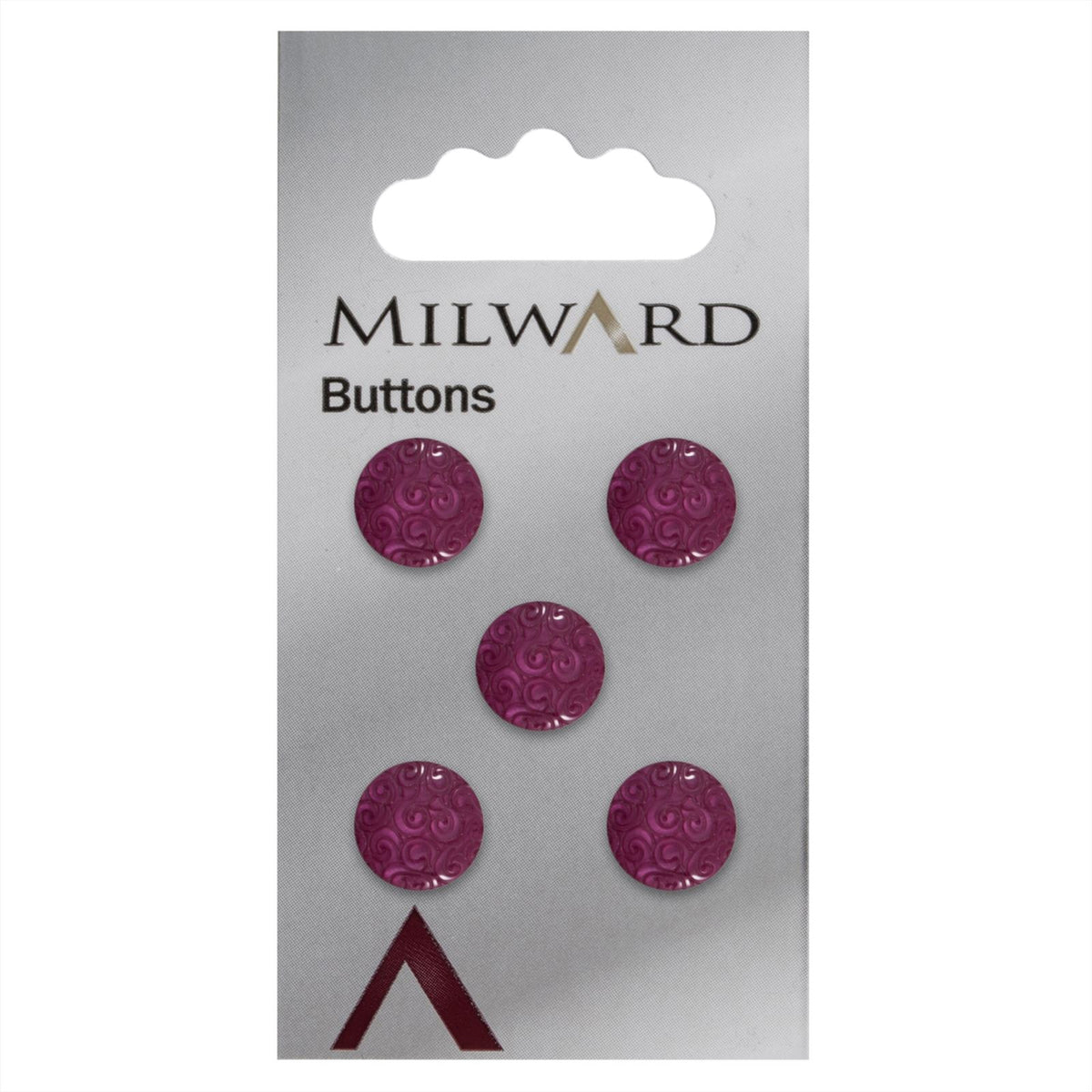 Milward Knoop Paars Glans Met Swirl 11mm (5 stuks)