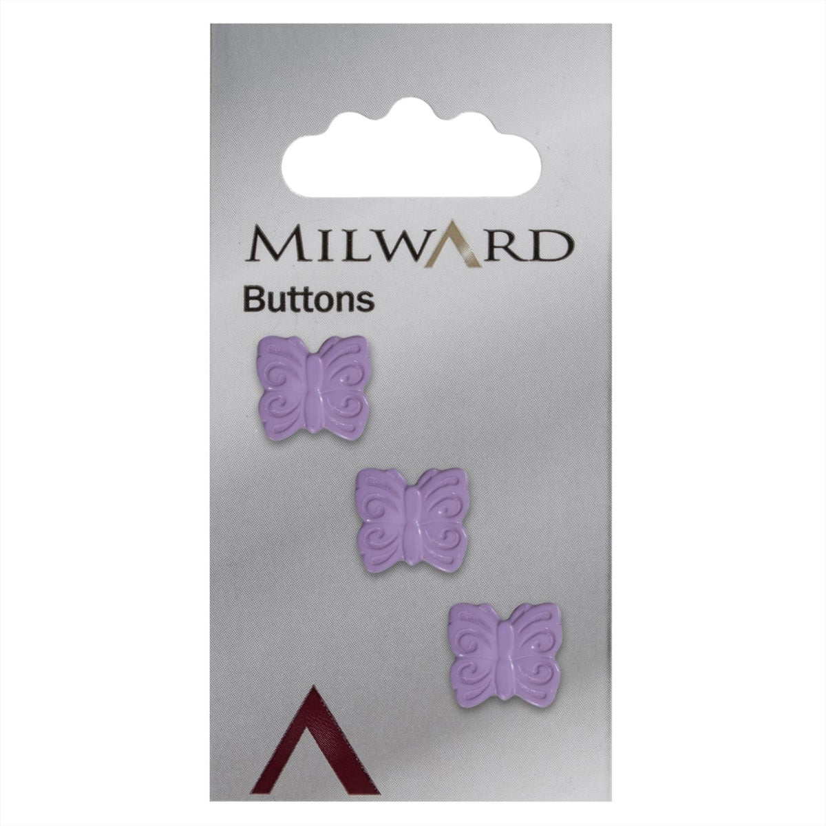 Milward Knoop Paarse Vlinder 18mm (3 stuks)