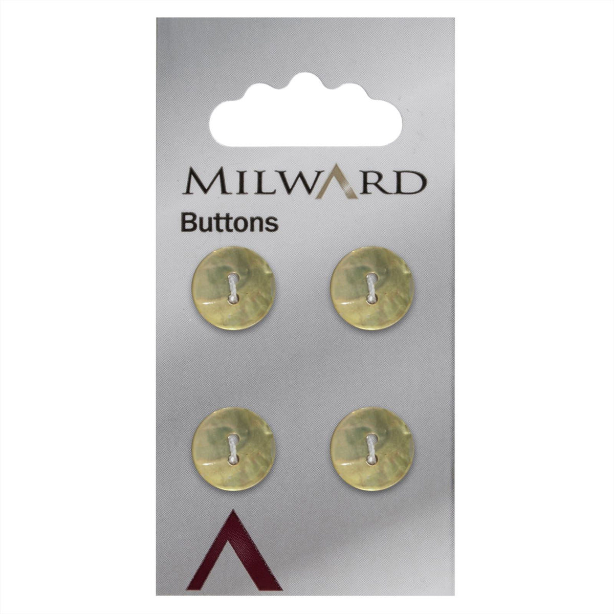 Milward Knoop Parelmoer Geel 12mm (4 stuks)