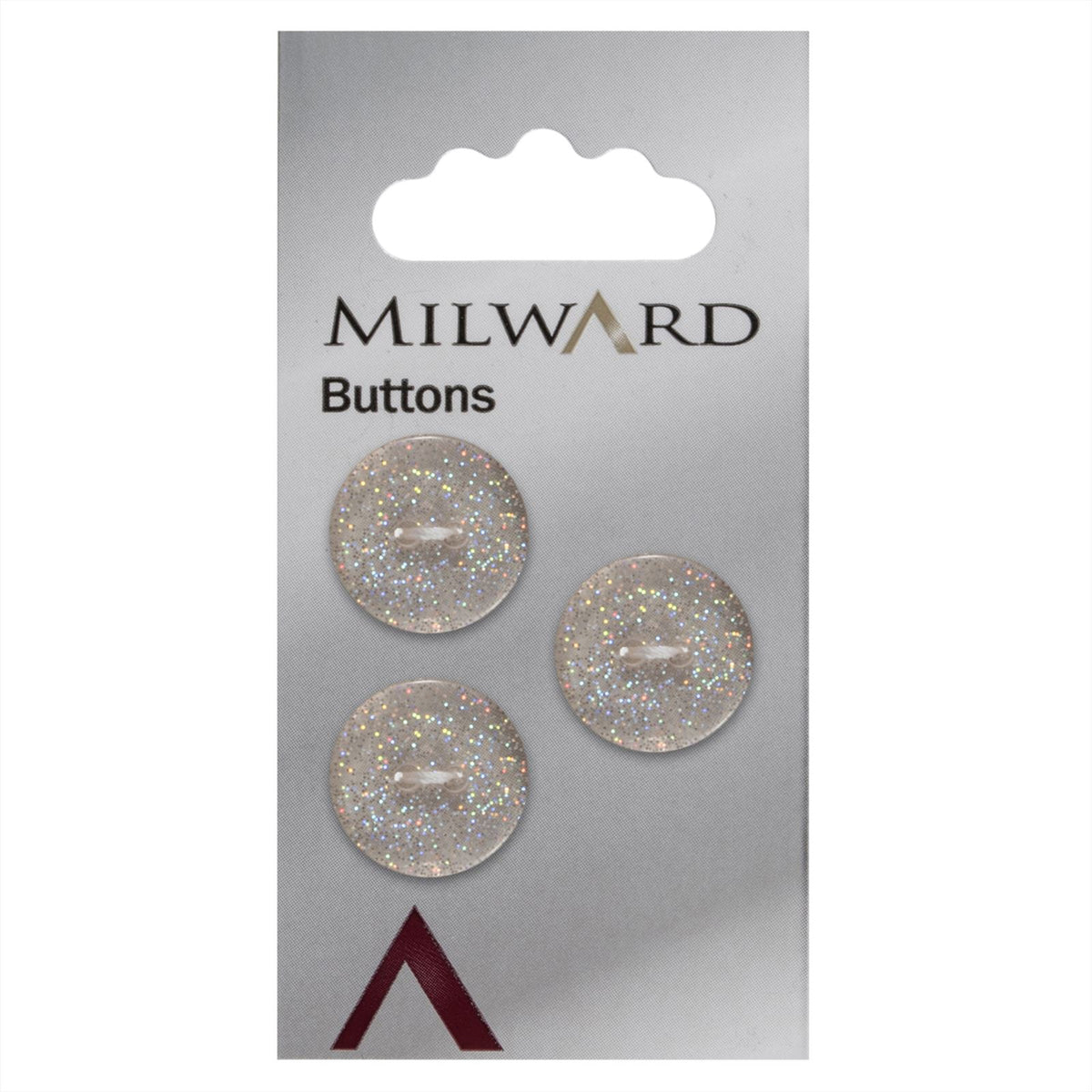 Milward Knoop Roze/Lila Glitter 12mm (3 stuks)