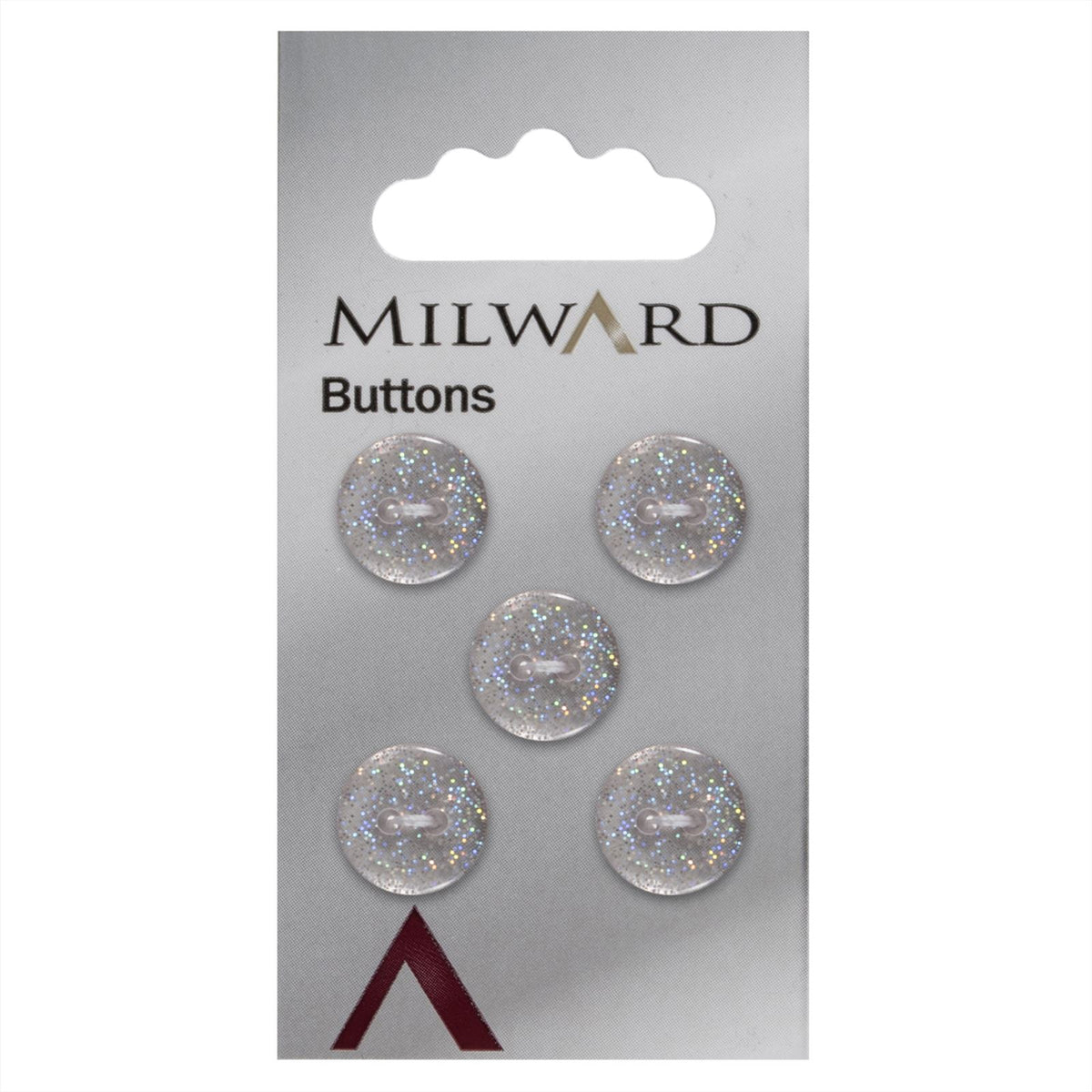 Milward Knoop Roze/Lila Glitter 13mm (5 stuks)