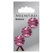 Milward Knoop Roze Ster 17mm (3 stuks)