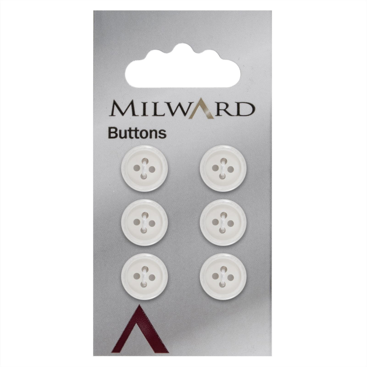 Milward Knoop Wit 12mm (6 stuks)
