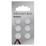Milward Knoop Wit Met Parelmoer Rand 13mm (6 stuks)