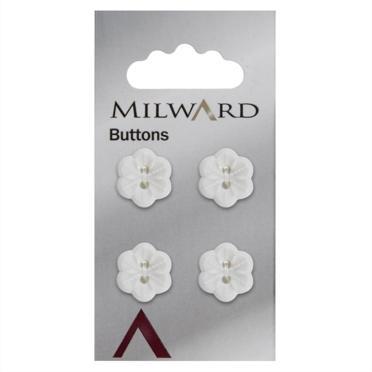 Milward Knoop Witte Bloem 15mm (4 stuks)