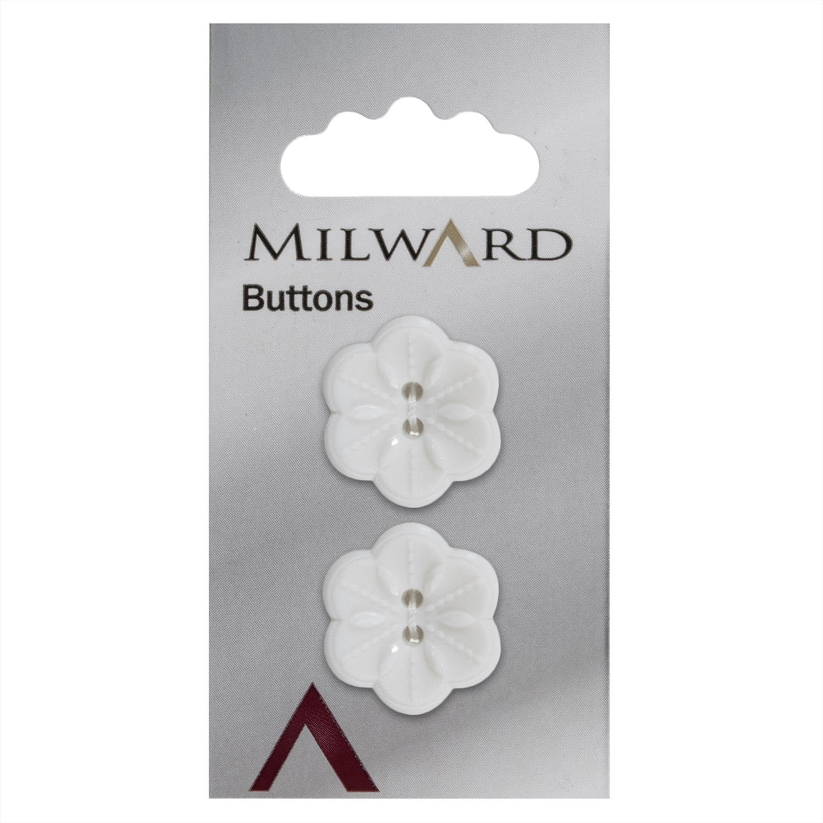 Milward Knoop Witte Bloem 22mm (2 stuks)