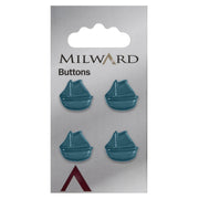 Milward Knoop Zeilbootje Wit/Blauw 14mm (3 stuks)