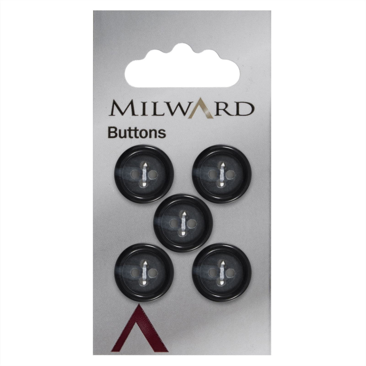 Milward Knoop Zwart/Blauw 15mm (5 stuks)