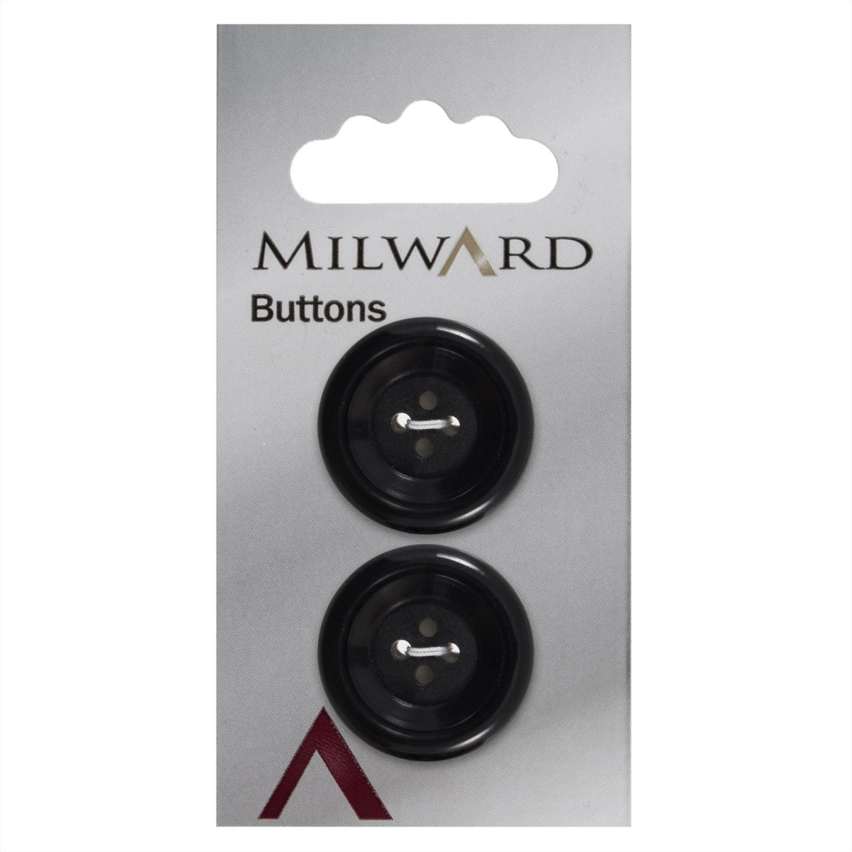 Milward Knoop Zwart Met Sierrand 25mm (2 stuks)