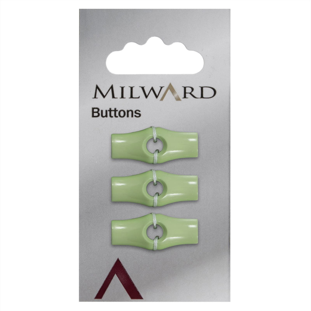 Milward Langwerpige Knoop Groen 25mm (3 stuks)