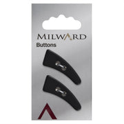 Milward Langwerpige Knoop met Bogen Zwart 22mm (2 stuks)