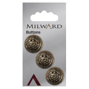 Milward Manchet Knoop Goud 19mm (3 stuks)