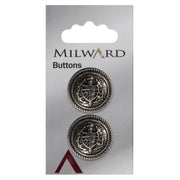 Milward Manchet Knoop Zilver 22mm (2 stuks)
