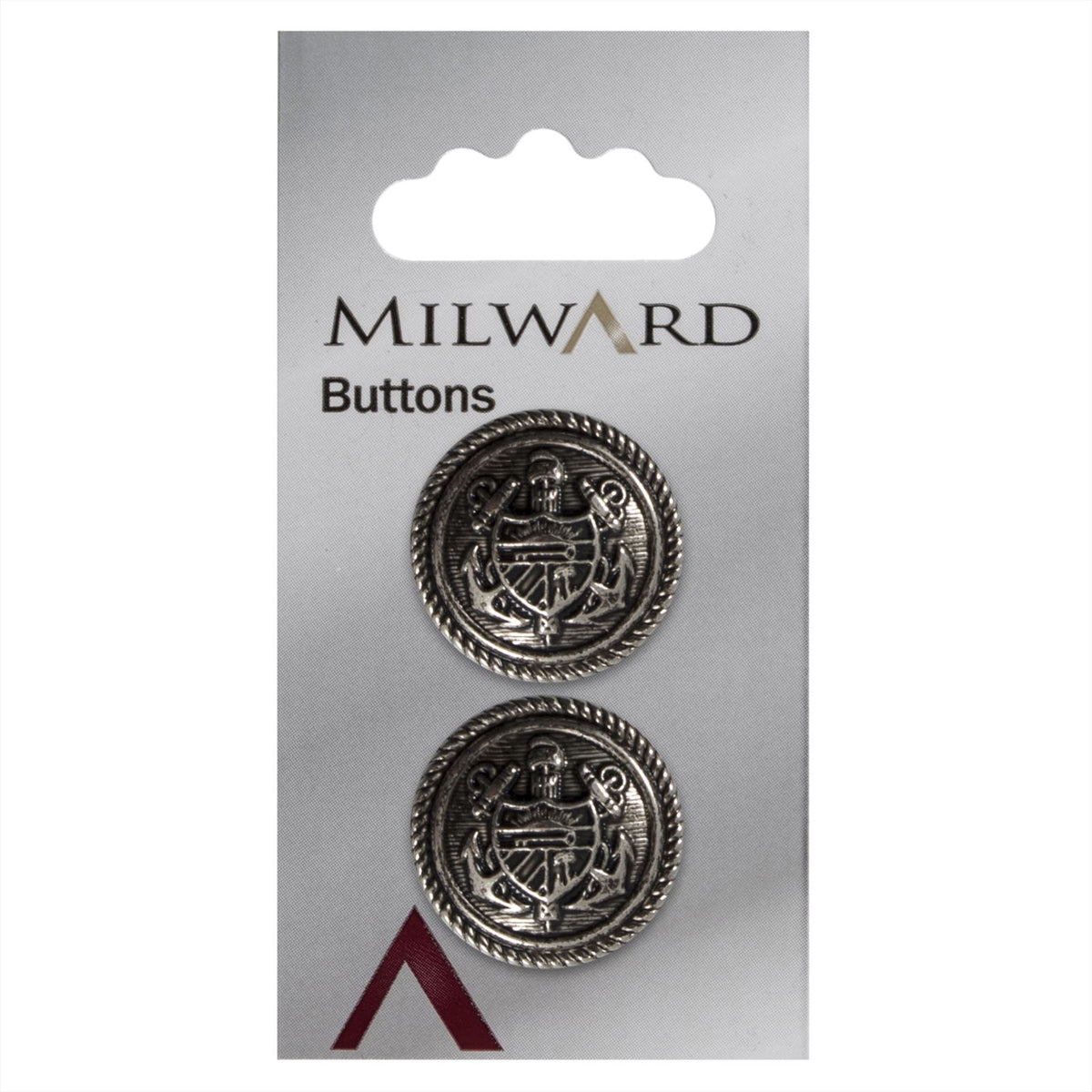 Milward Manchet Knoop Zilver 22mm (2 stuks)