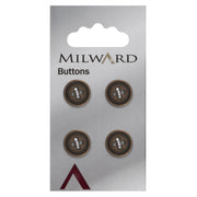 Milward Metalen Knoop Bronskleurig 12mm (4 stuks)
