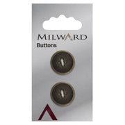 Milward Metalen Knoop Bronskleurig 17mm (2 stuks)