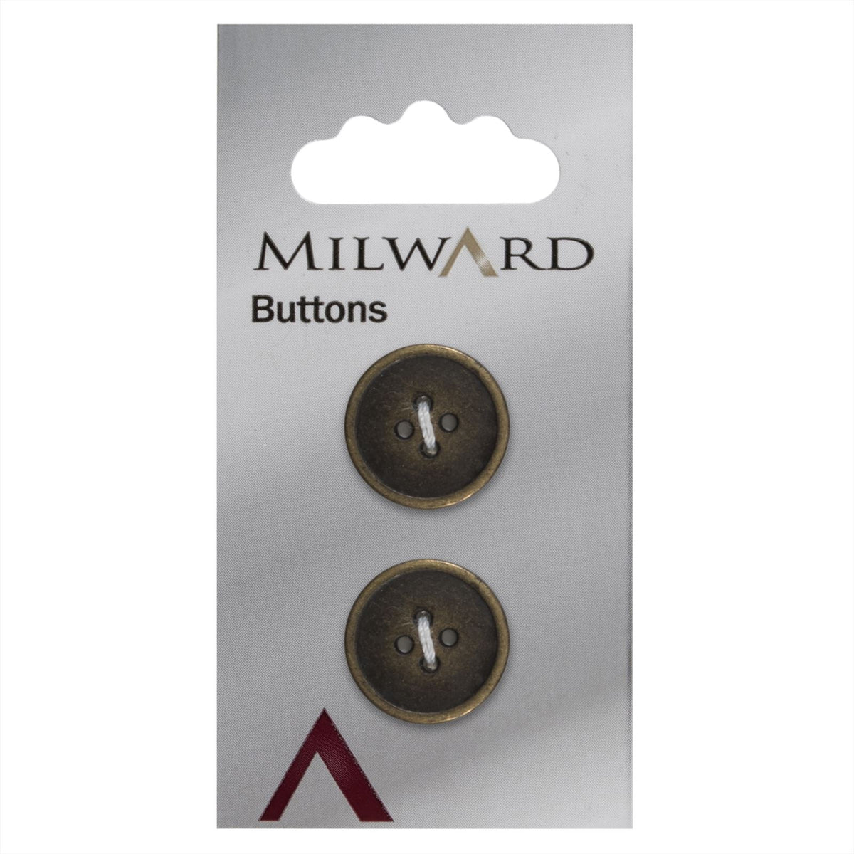 Milward Metalen Knoop Bronskleurig 17mm (2 stuks)