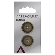 Milward Metalen Knoop Bronskleurig 20mm (2 stuks)