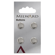Milward Metalen Knoop Zilver 12mm (4 stuks)