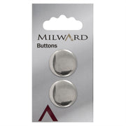 Milward Metalen Knoop Zilver 22mm (2 stuks)