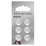 Milward Parelmoer Bolle Knoop Wit 13mm (6 stuks)