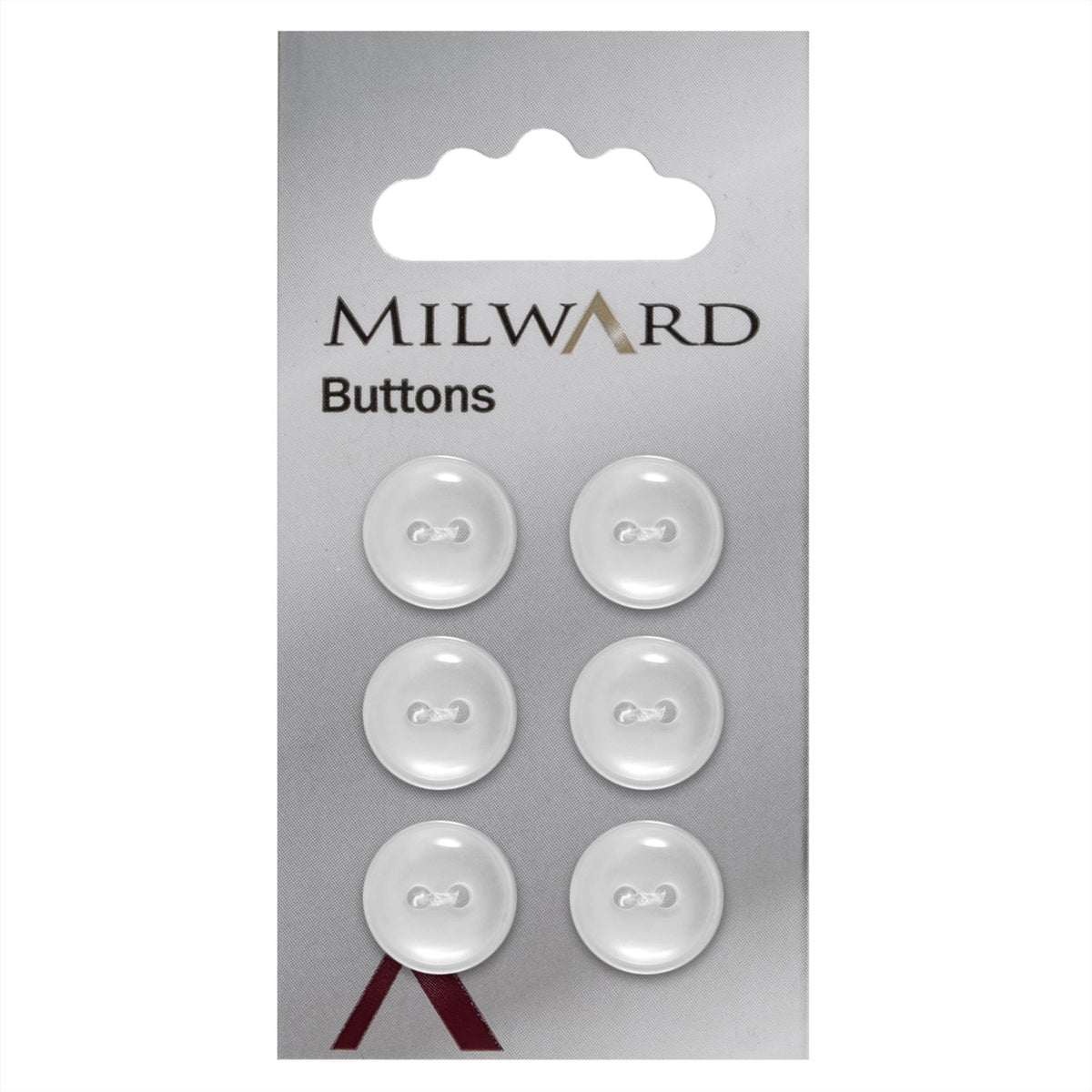 Milward Parelmoer Bolle Knoop Wit 13mm (6 stuks)