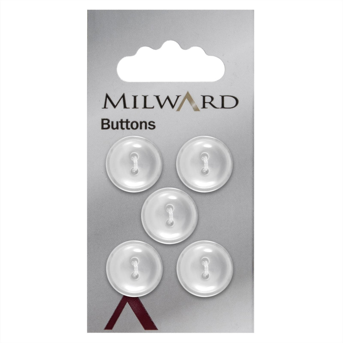 Milward Parelmoer Holle Knoop Wit 16mm (5 stuks)