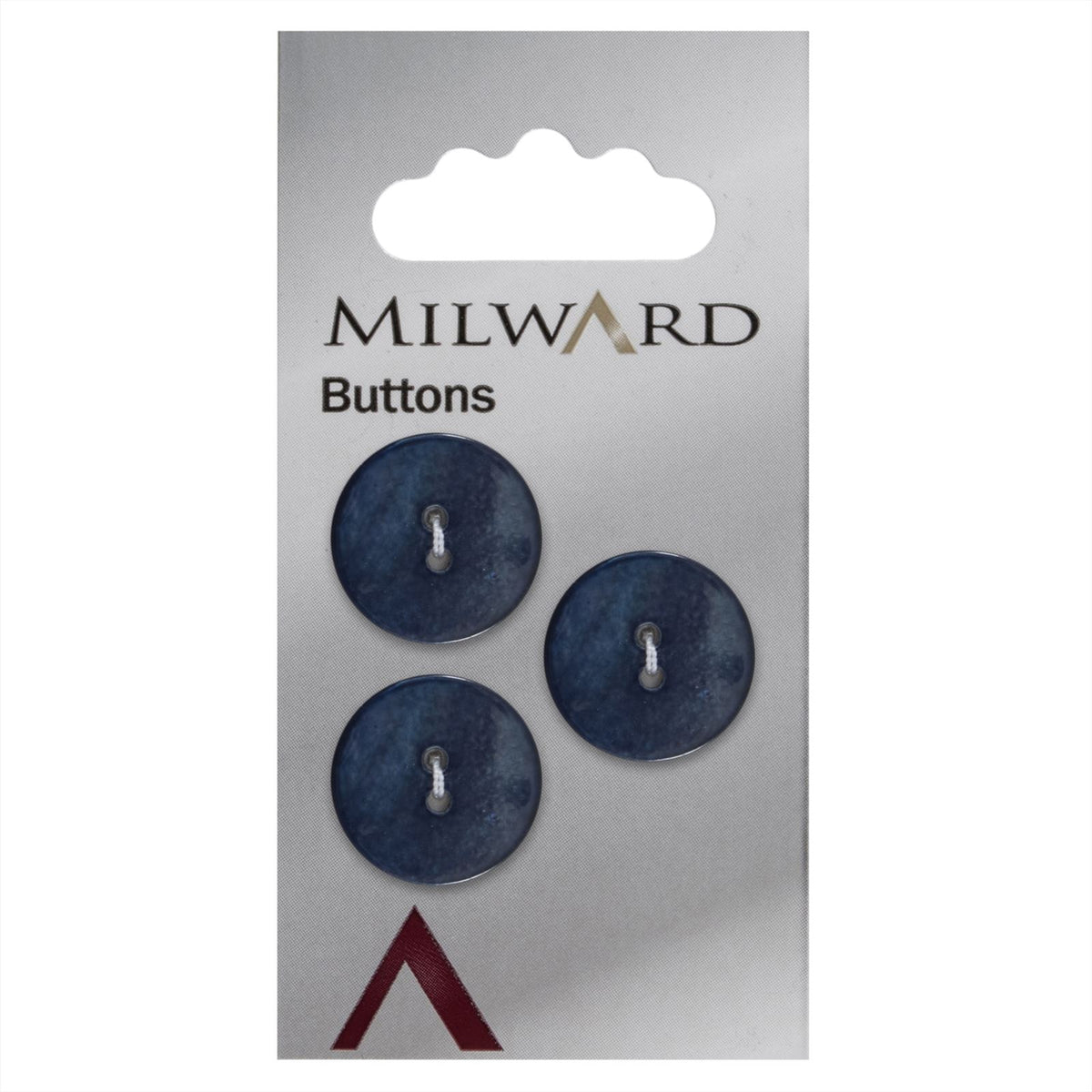 Milward Parelmoer Knoop Blauw 17mm (3 stuks)