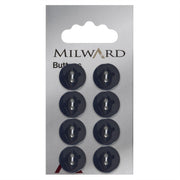 Milward Parelmoer Knoop Donkerblauw 13mm (8 stuks)