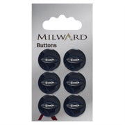 Milward Parelmoer Knoop Donkerblauw 16mm (6 stuks)