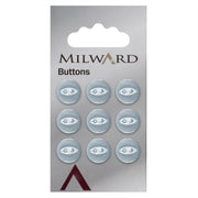 Milward Parelmoer Knoop IJsblauw 11mm (9 stuks)