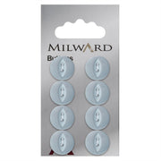 Milward Parelmoer Knoop IJsblauw 13mm (8 stuks)