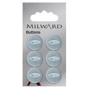 Milward Parelmoer Knoop IJsblauw 16mm (6 stuks)