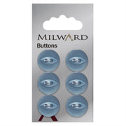 Milward Parelmoer Knoop Lichtblauw 16mm (6 stuks)