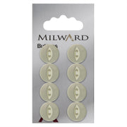 Milward Parelmoer Knoop Lichtgeel 13mm (8 stuks)