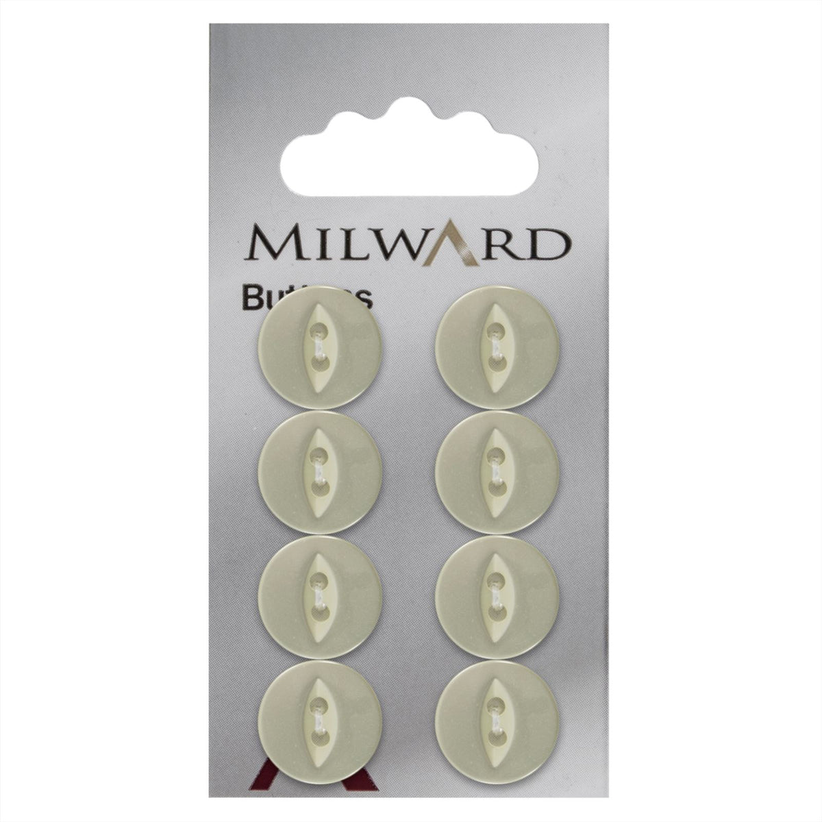 Milward Parelmoer Knoop Lichtgeel 13mm (8 stuks)
