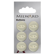 Milward Parelmoer Knoop Lichtgeel 16mm (6 stuks)