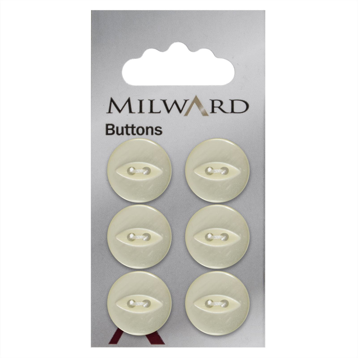 Milward Parelmoer Knoop Lichtgeel 16mm (6 stuks)