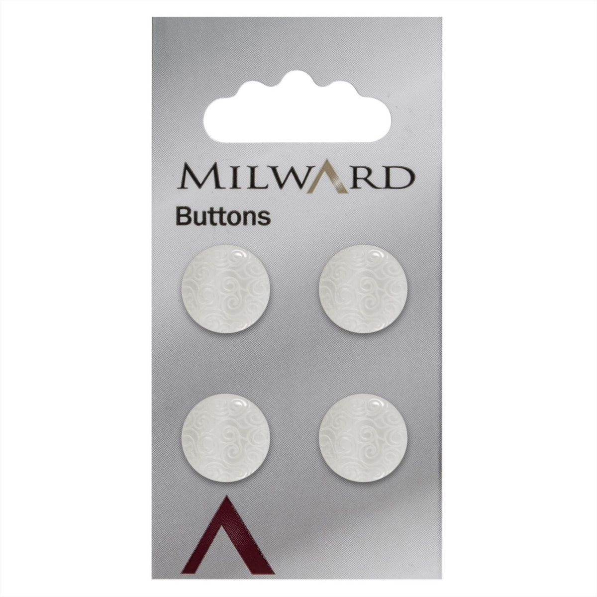 Milward Parelmoer Knoop met Werkje 15mm (4 stuks)