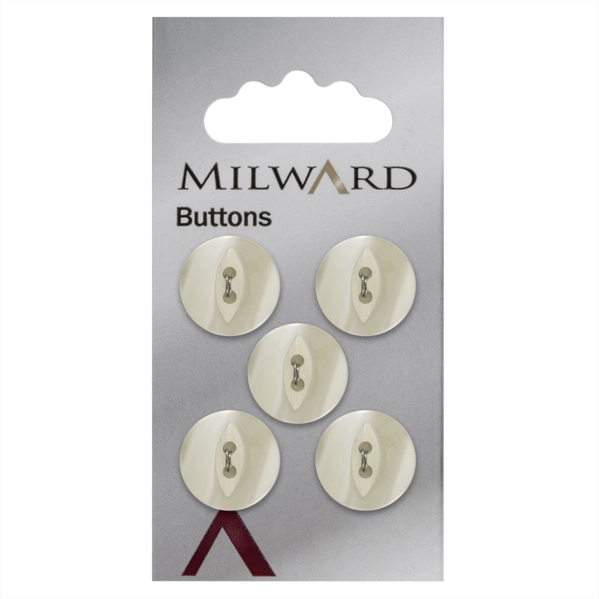 Milward Parelmoer Knoop Naturel 16mm (5 stuks)