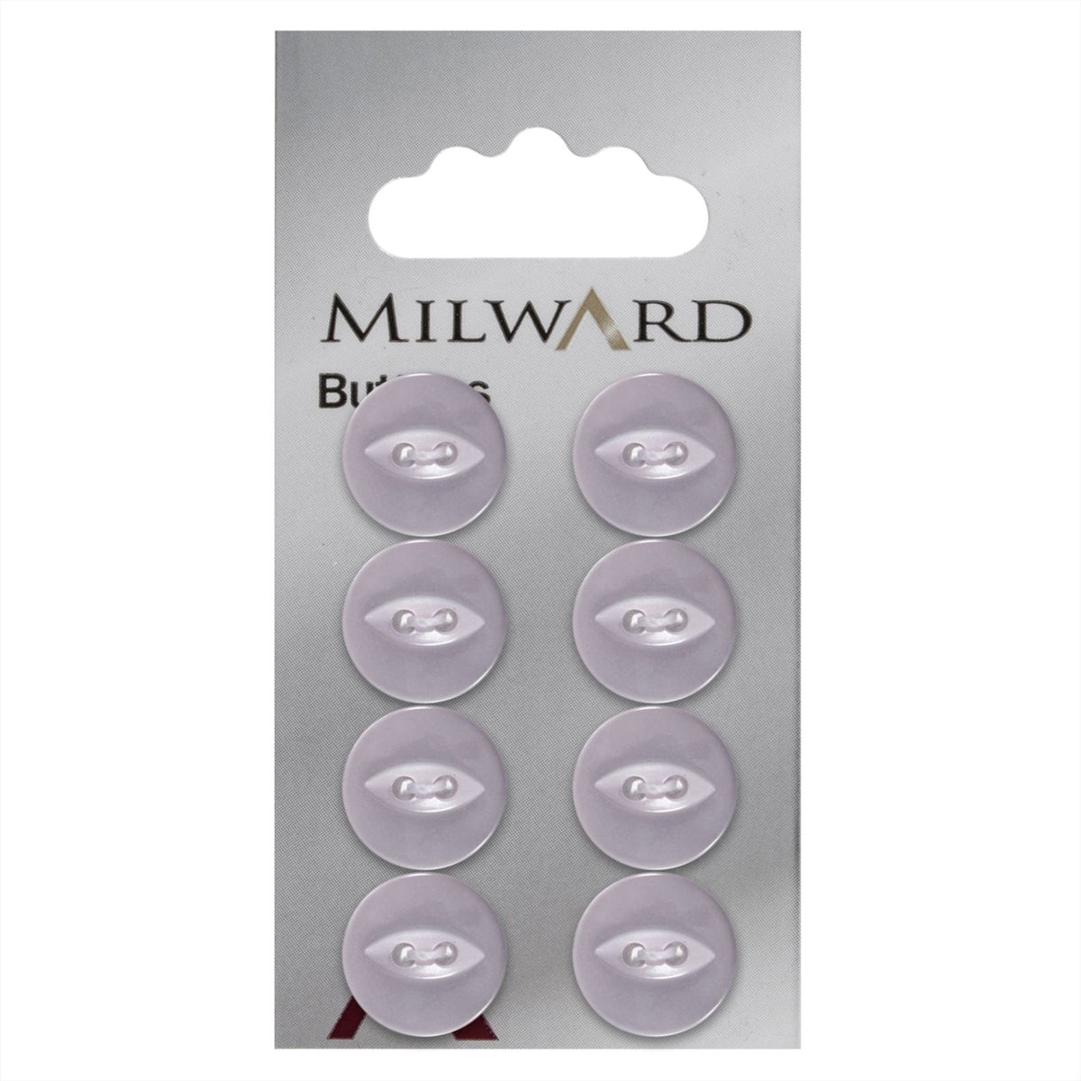 Milward Parelmoer Knoop Paars 13mm ( 8 stuks)