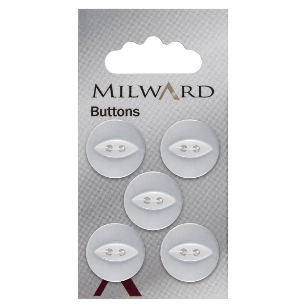 Milward Parelmoer Knoop Rond met Ellips Wit 19mm (5 stuks)