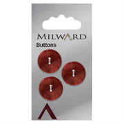 Milward Parelmoer Knoop Rood 17mm (3 stuks)