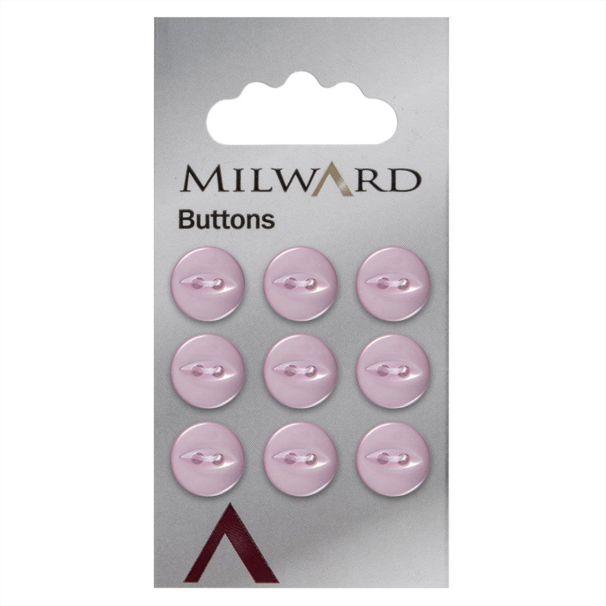 Milward Parelmoer Knoop Roze 11mm (9 stuks)