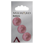 Milward Parelmoer Knoop Roze 17mm (3 stuks)
